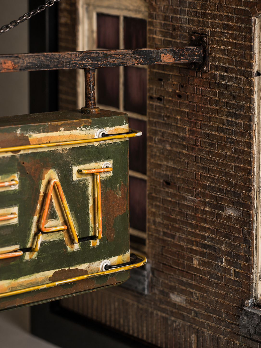 EAT Neon Shadowbox Diorama